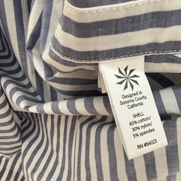 Athleta long striped shirt button down cover up - Picture 6 of 10